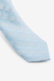 Light Blue Slim Diamond Jacquard Tie - Image 2 of 3