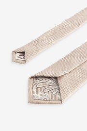 Neutral Brown Paisley Textured Tie And Clips 2 Pack - Image 6 of 7