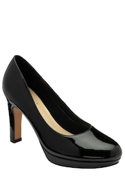 Lotus Jet Black Platform Court Shoes - Image 1 of 4