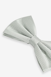 Light Green Textured Silk Bow Tie - Image 2 of 4
