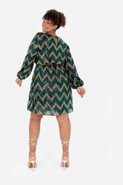 Zig Zag Long Sleeve Mini Dress - Image 6 of 6