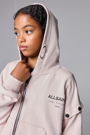 smALLSAINTS Light Pink Girls Amphia Underground 100% Cotton Zip Hoodie - Image 4 of 9