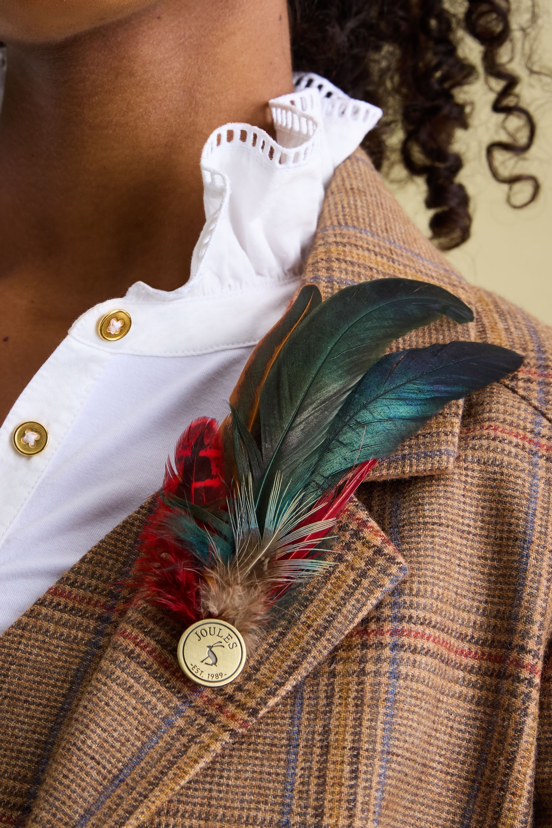 Buy Joules Averly Multi Feather Brooch from Next Poland