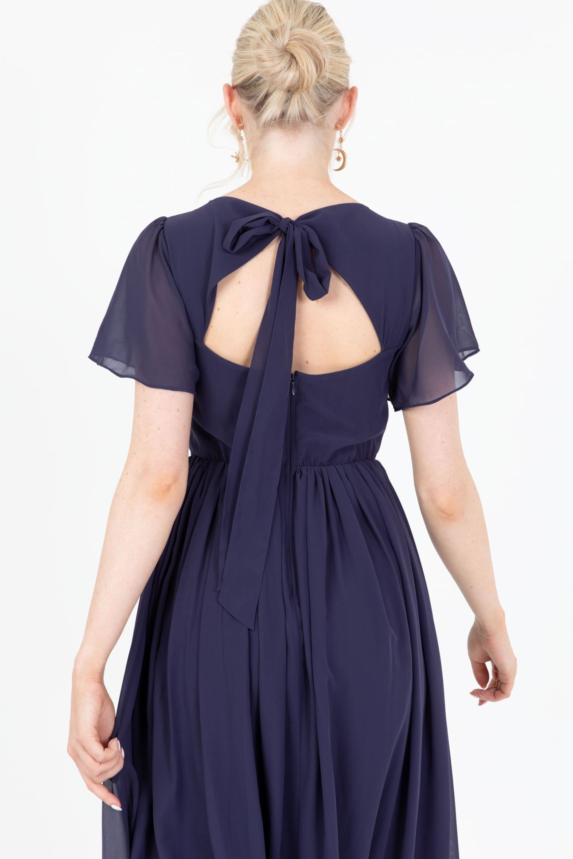 Lovedrobe Blue Star Embellished Split Front Maxi Dress - Image 4 of 5