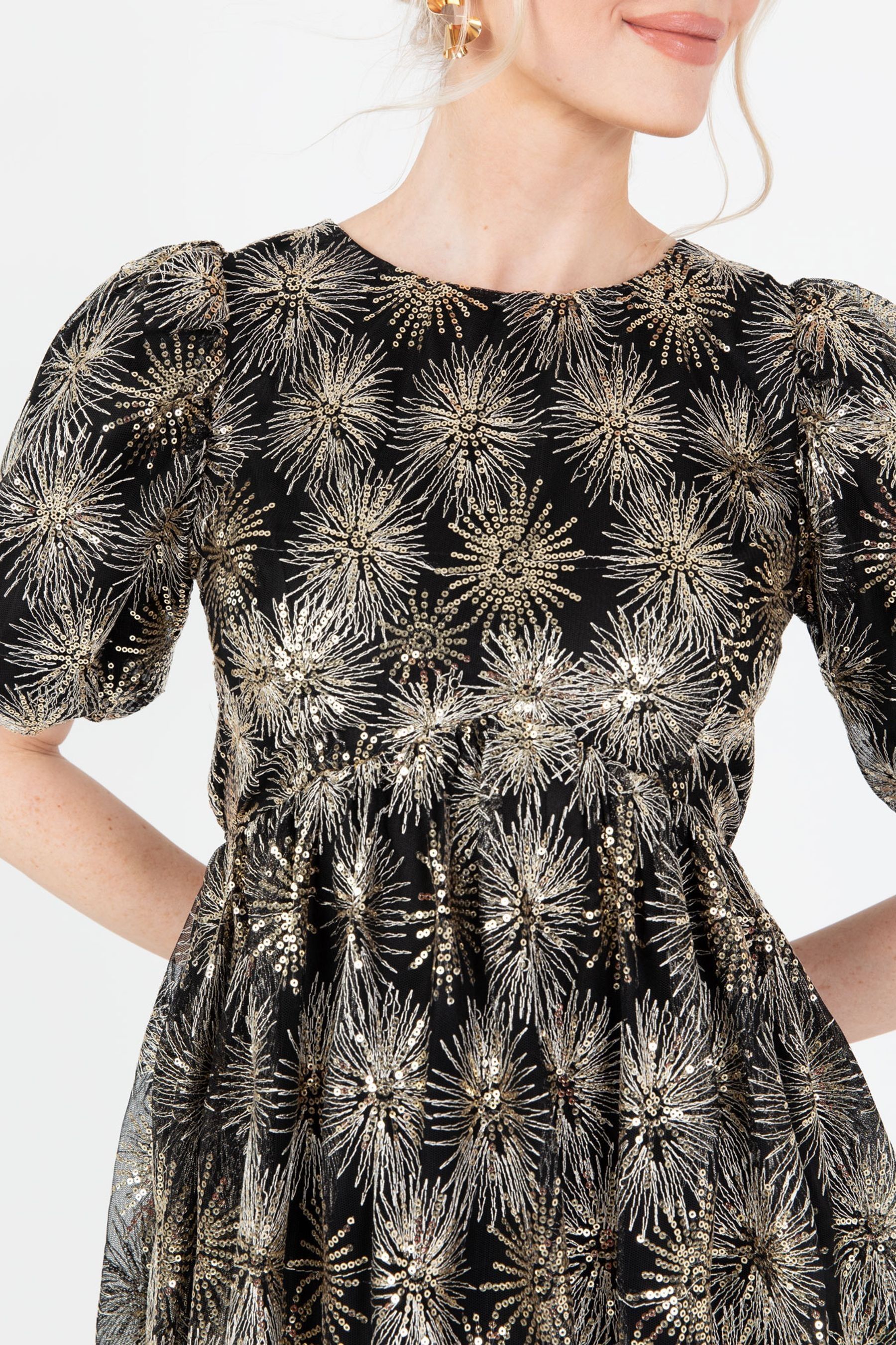 Buy Lovedrobe Sequin Star Black Midi Dress from Next Slovakia