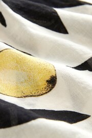 Ecru Lemon Short Sleeve Tie Neck Bardot Blouse - Image 6 of 6