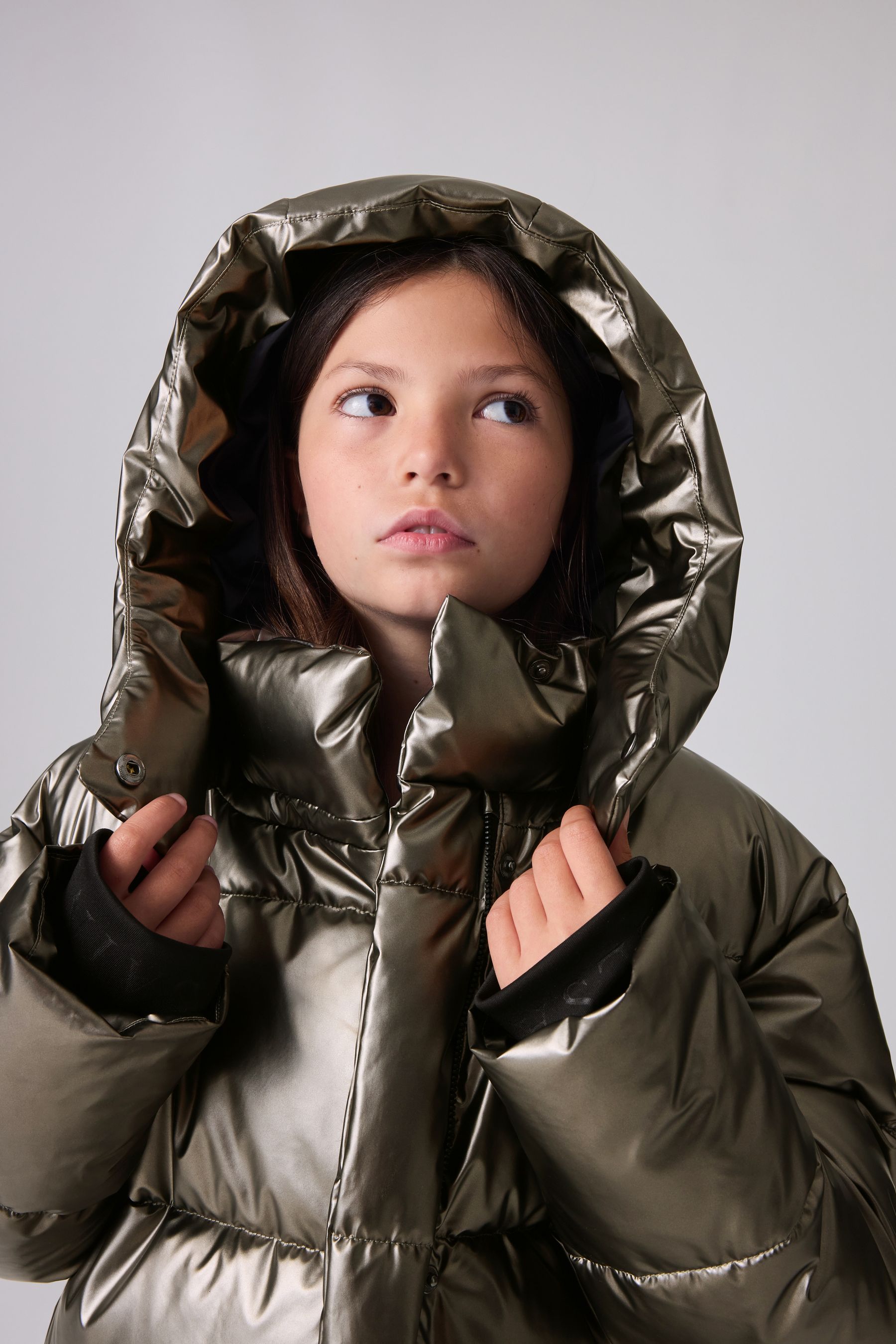 Girls longline padded coat store