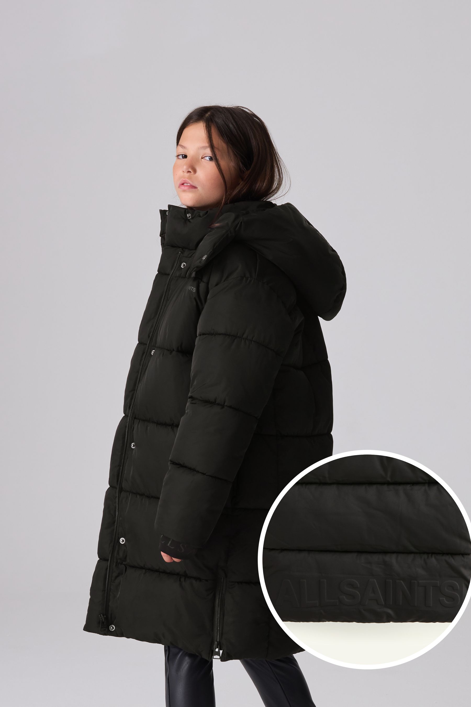 Next girls black coat clearance
