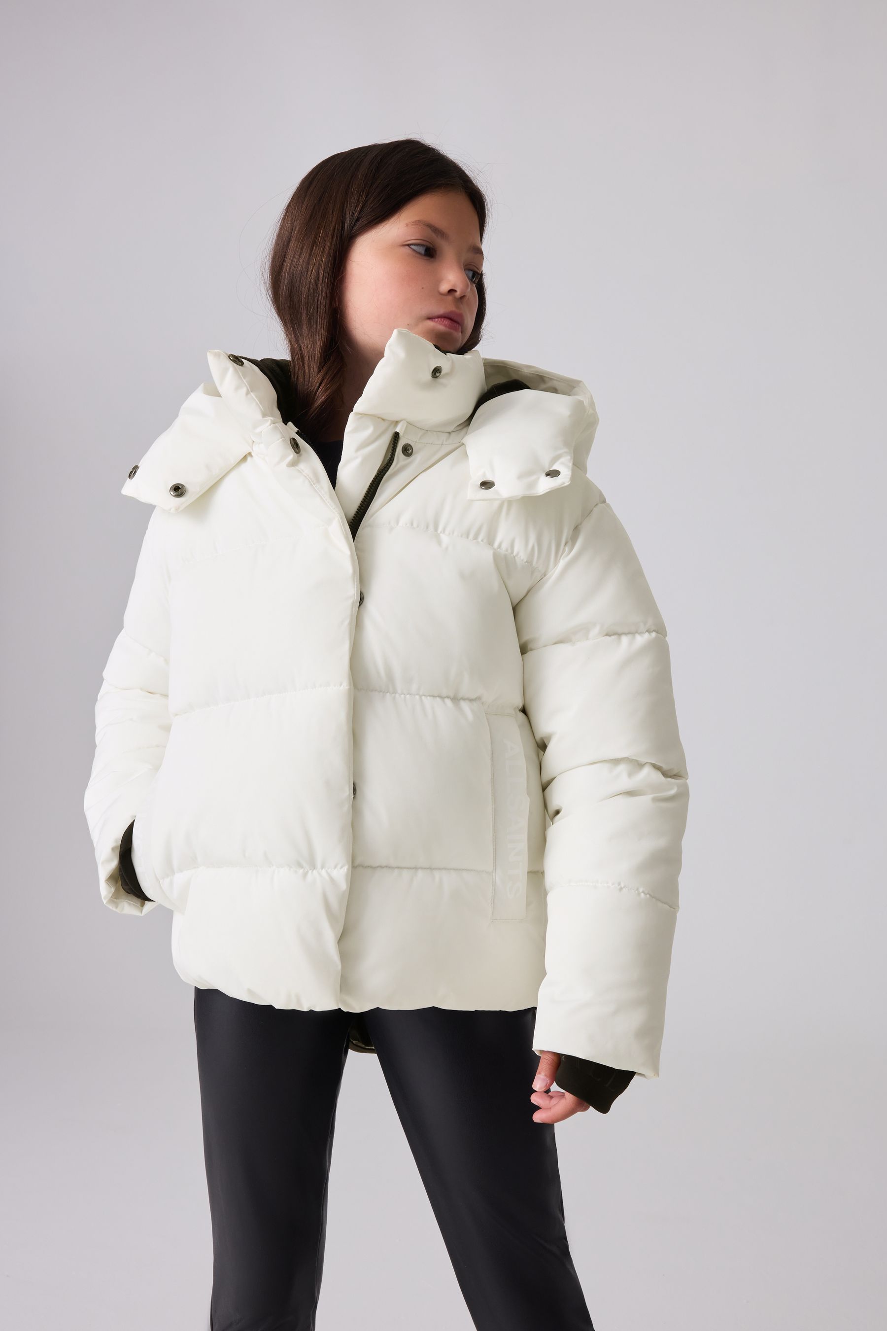 smALLSAINTS White Short Padded Girls Coat