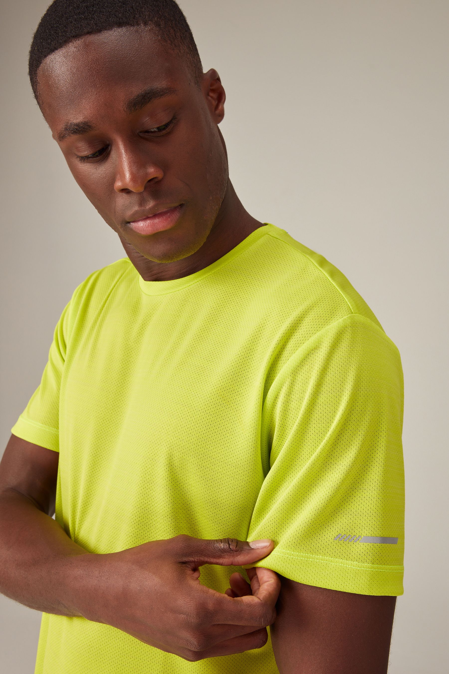 Buy Yellow Short Sleeve Tee Active Mesh Training T Shirt from the Next UK online shop