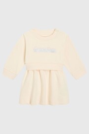 Calvin Klein Jeans Baby Cream Hero Logo Dress - Image 1 of 2