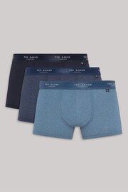 Ted Baker Blue/Black/Grey Cotton Boxer Briefs 3 Pack - Image 1 of 8