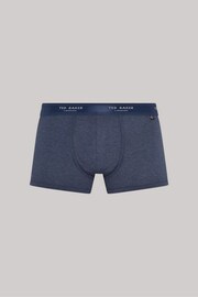 Ted Baker Blue/Black/Grey Cotton Boxer Briefs 3 Pack - Image 4 of 8