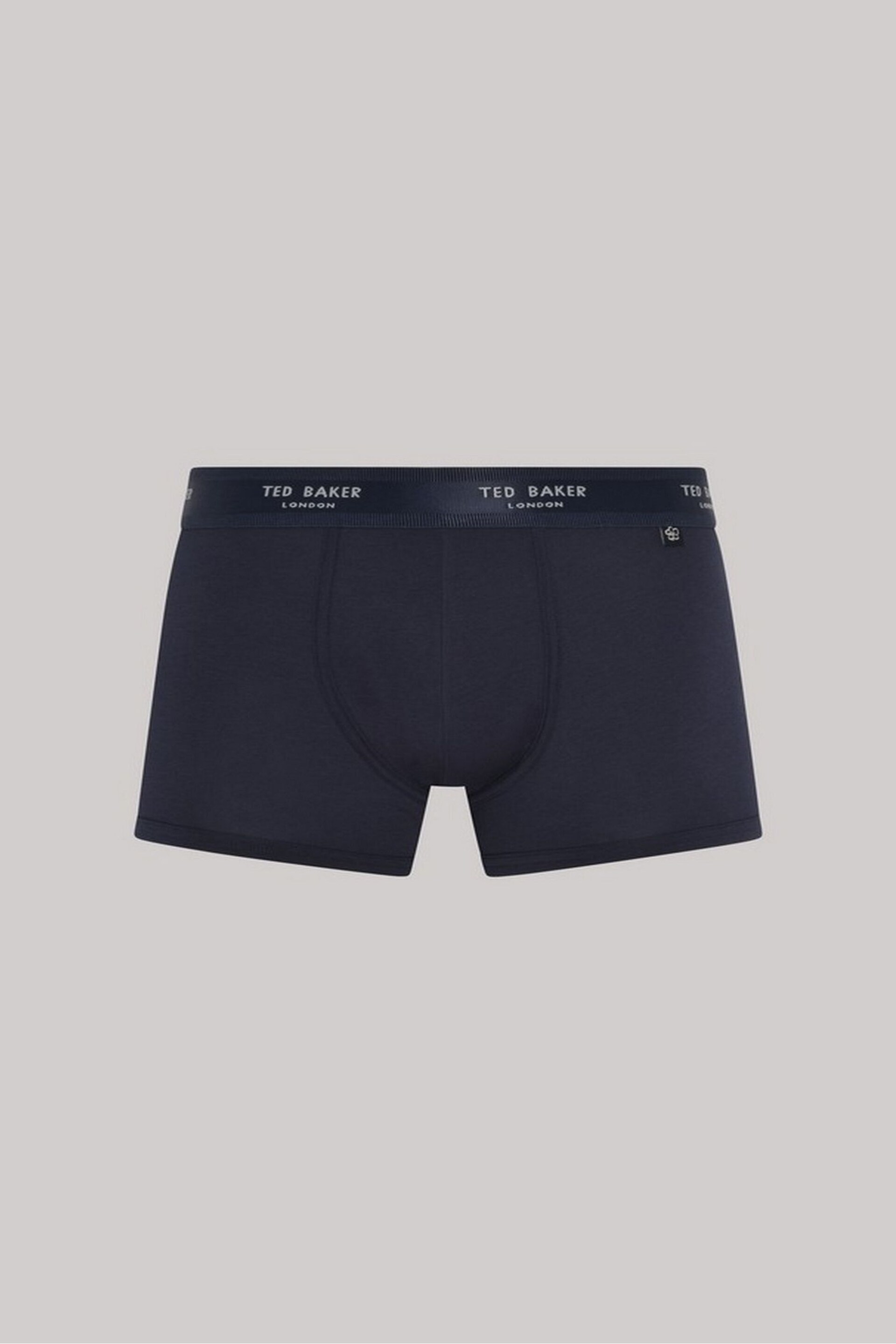 Ted Baker Blue/Black/Grey Cotton Boxer Briefs 3 Pack - Image 5 of 8