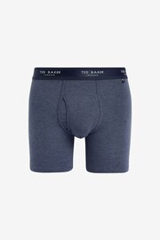 Ted Baker Blue/Black/Grey Cotton Boxer Briefs 3 Pack - Image 8 of 8