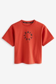smALLSAINTS Red Tierra Oversized Crew Logo T-Shirt - Image 4 of 4