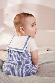 Blue Sailor Woven Baby Romper (0mths-2yrs) - Image 3 of 12