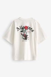 smALLSAINTS White/Magick Boys Graphic Oversized Crew T-Shirt - Image 2 of 4