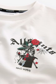 smALLSAINTS White/Magick Boys Graphic Oversized Crew T-Shirt - Image 3 of 4
