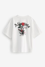 smALLSAINTS White/Magick Boys Graphic Oversized Crew T-Shirt - Image 5 of 7