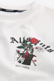 smALLSAINTS White/Magick Boys Graphic Oversized Crew T-Shirt - Image 6 of 7