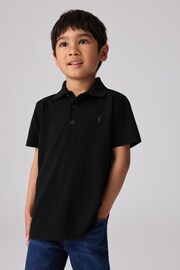 smALLSAINTS Black Short Sleeve Boys Polo Shirt - Image 1 of 7