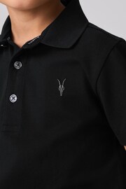 smALLSAINTS Black Short Sleeve Boys Polo Shirt - Image 4 of 7
