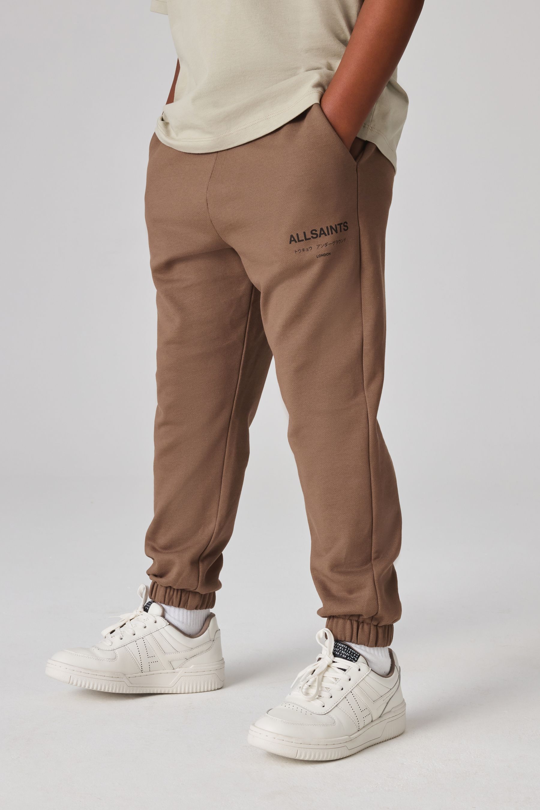 smALLSAINTS Brown Underground Straight Cuffed 100 Cotton Joggers