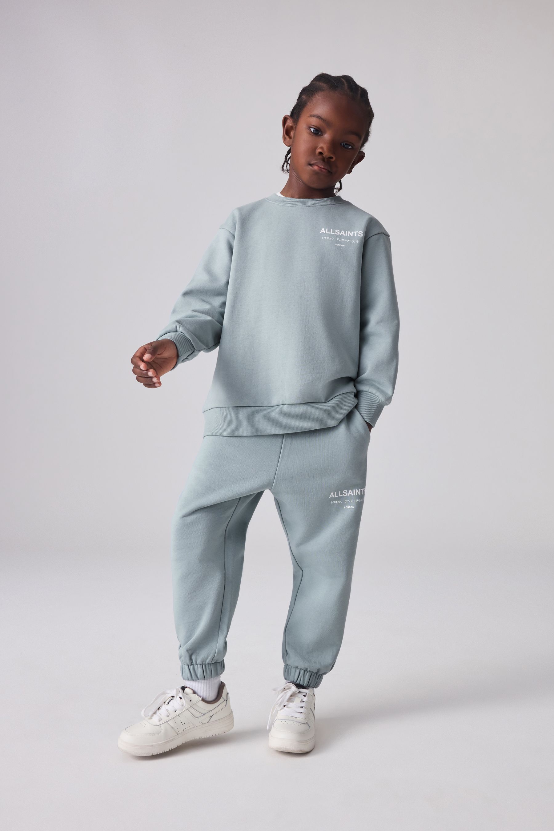 Buy smALLSAINTS Pale Blue Underground Straight Cuffed 100 Cotton Joggers from the Next UK online shop