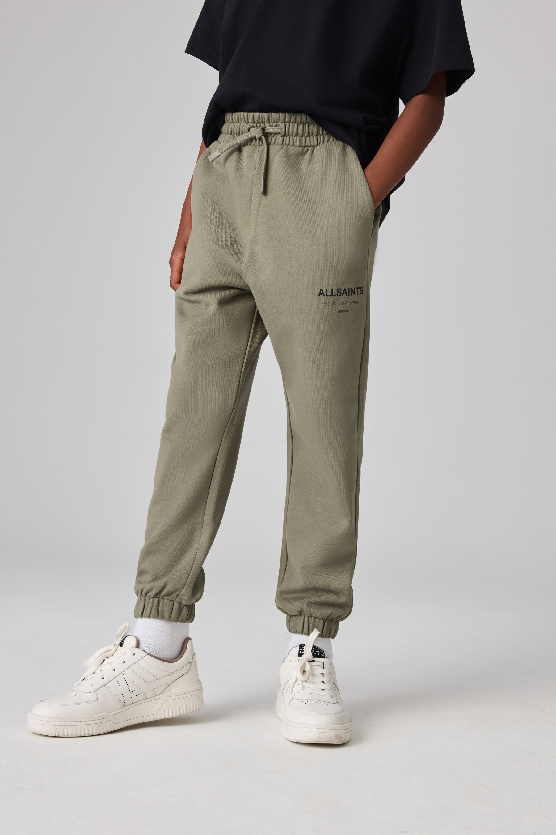 Cuffed khaki joggers clearance