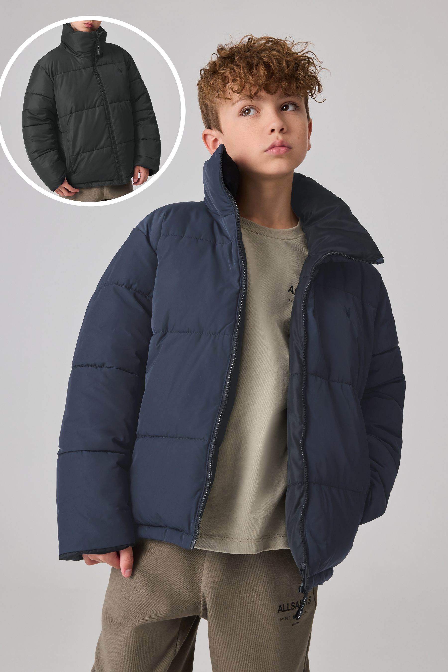 Reversible padded coat top