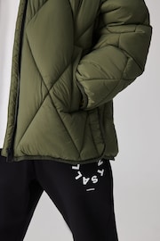 smALLSAINTS Khaki/Green Pegasis Quilted Boys Jacket - Image 5 of 11