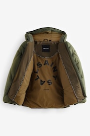 smALLSAINTS Khaki/Green Pegasis Quilted Boys Jacket - Image 7 of 11