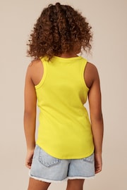 Pink/Purple/Yellow 3 Pack Rib Vests (3-16yrs) - Image 3 of 8