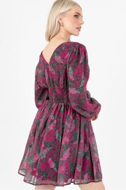 Lovedrobe Pink Printed Button Front Mini Dress - Image 5 of 6