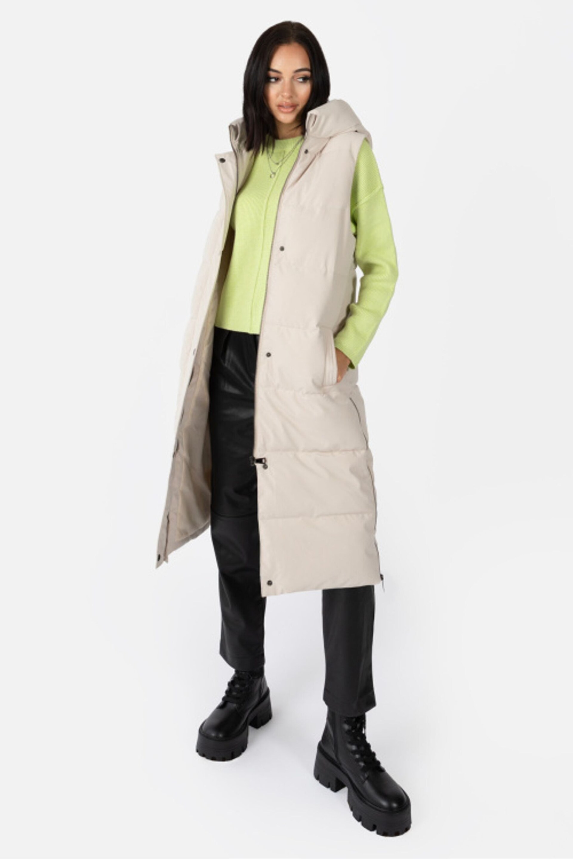 Lovedrobe Longline Gilet with Hood - Image 1 of 5