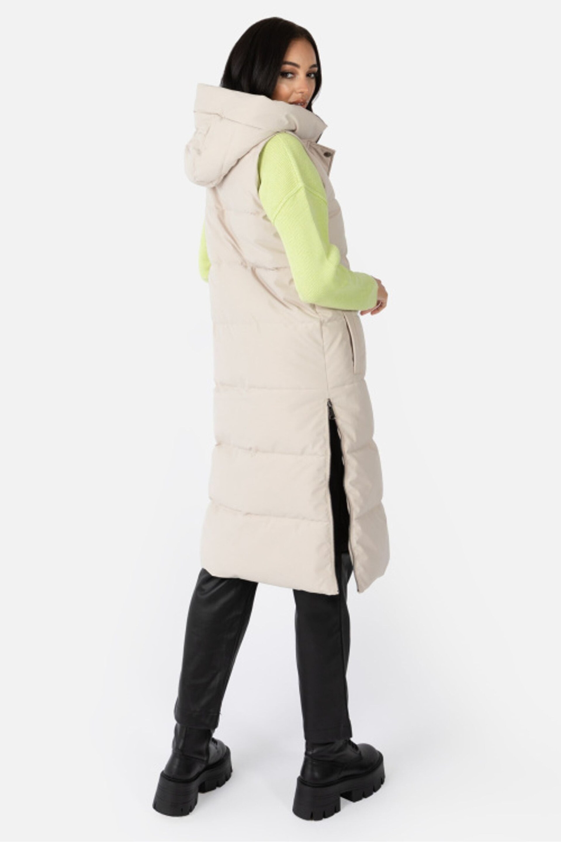 Lovedrobe Longline Gilet with Hood - Image 2 of 5