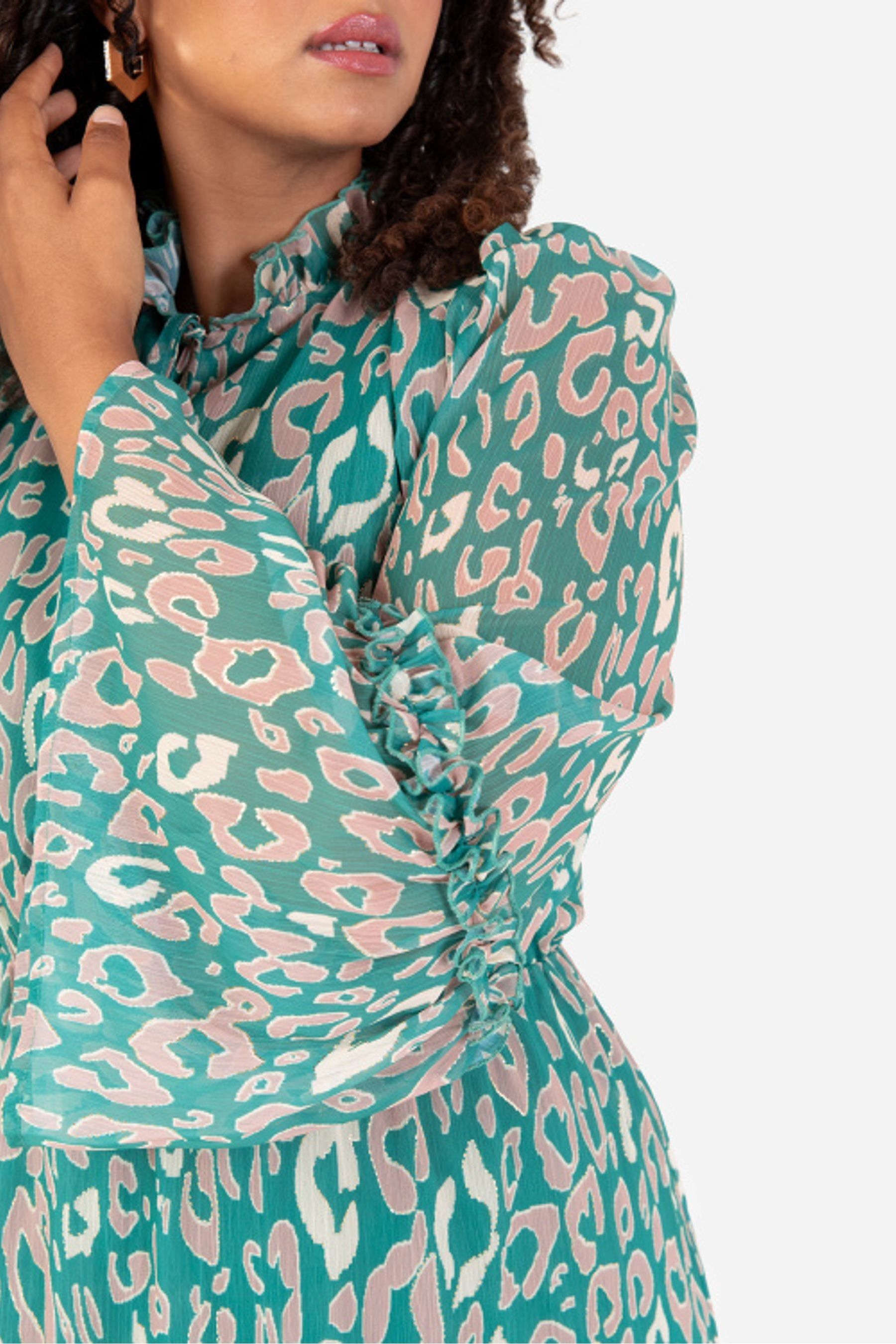 Next teal animal print dress hot sale
