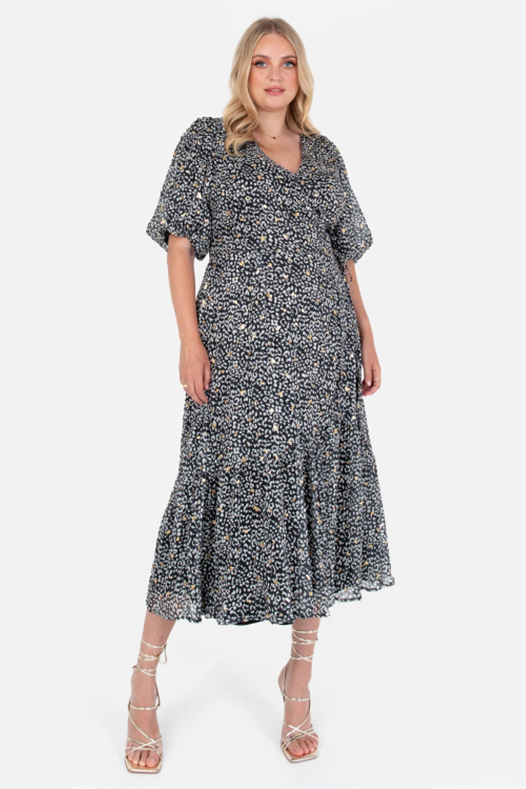 Wrap front dress plus size on sale