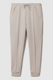 Reiss Oatmeal Premier Interlock Jersey Drawstring Joggers - Image 2 of 6