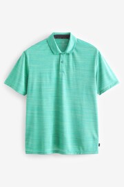 Aqua Blue Active Mesh Golf Polo Shirt - Image 6 of 8