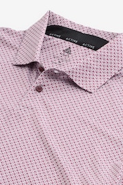 Pink Print Golf Polo Shirt - Image 6 of 7