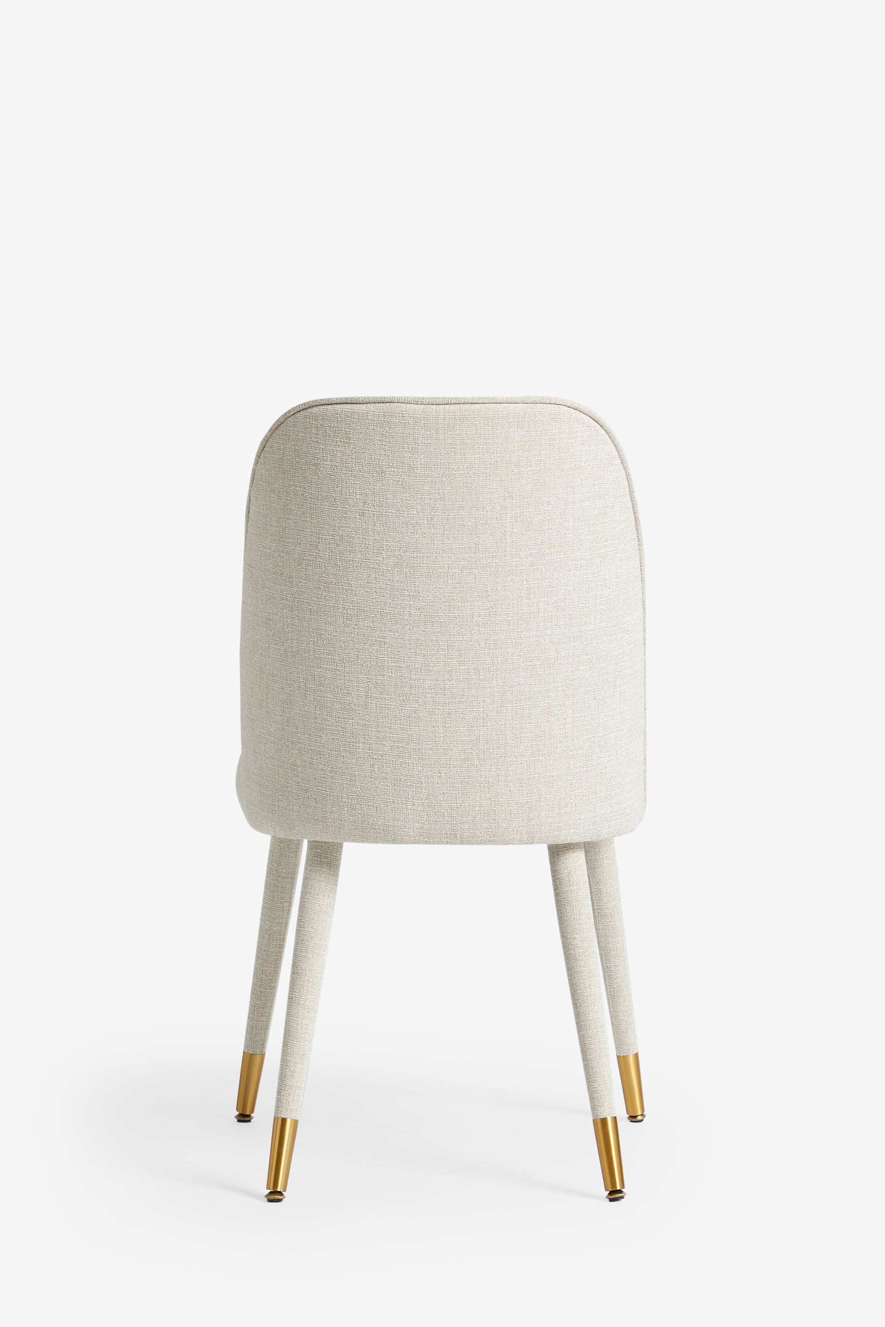 Buy Set of 2 Tweedy Plain Light Natural Harper Upholstered Leg Dining Chairs from the Next UK online shop