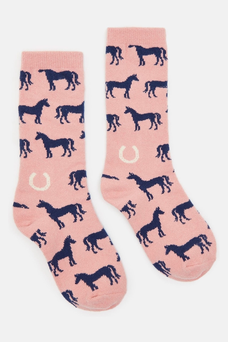 Joules Warmly Pink/Blue Super Soft Socks - Image 1 of 3