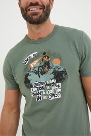 FatFace Green A Bad Day Trail T-Shirt - Image 4 of 5