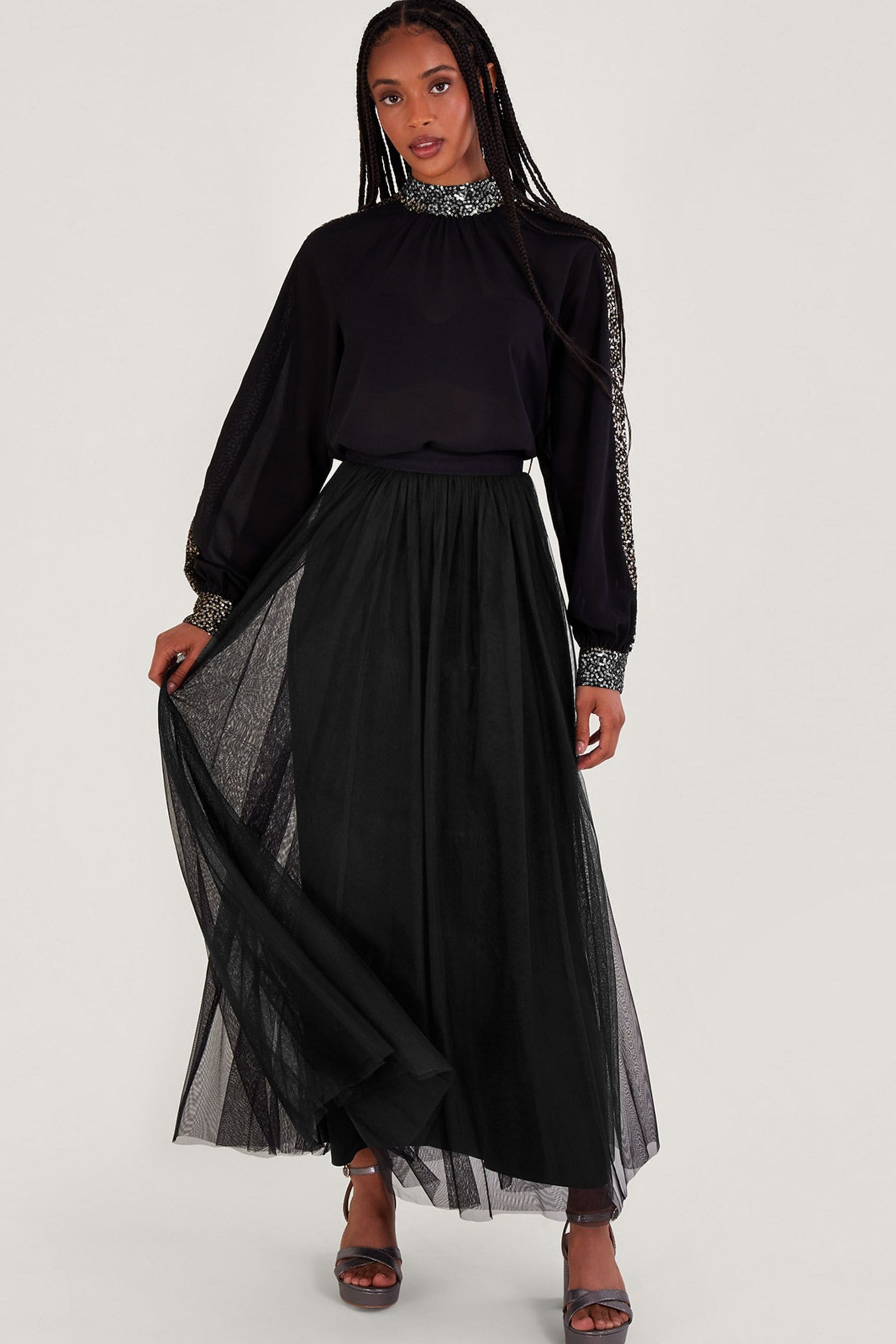 Monsoon tulle maxi skirt clearance
