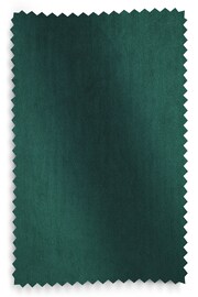 Dark Teal Green Matte Velvet Blackout/Thermal Eyelet Curtains - Image 6 of 7