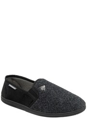 Dunlop Black Mens Full Shoes Felt Slippers - Image 1 of 4