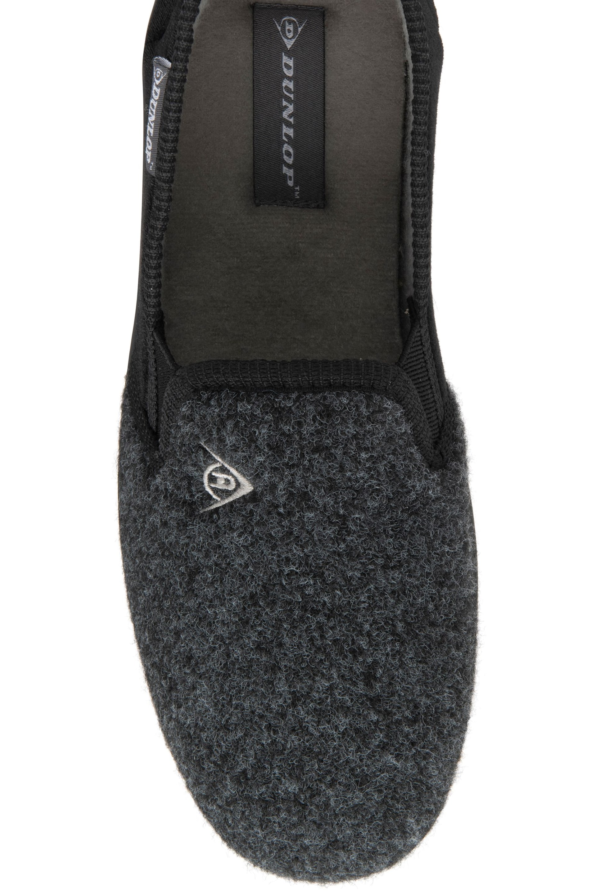 Dunlop Black Mens Full Shoes Felt Slippers - Image 4 of 4