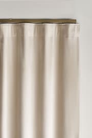 Oatmeal Natural Matte Velvet Wave Header Blackout/Thermal Curtains - Image 7 of 8